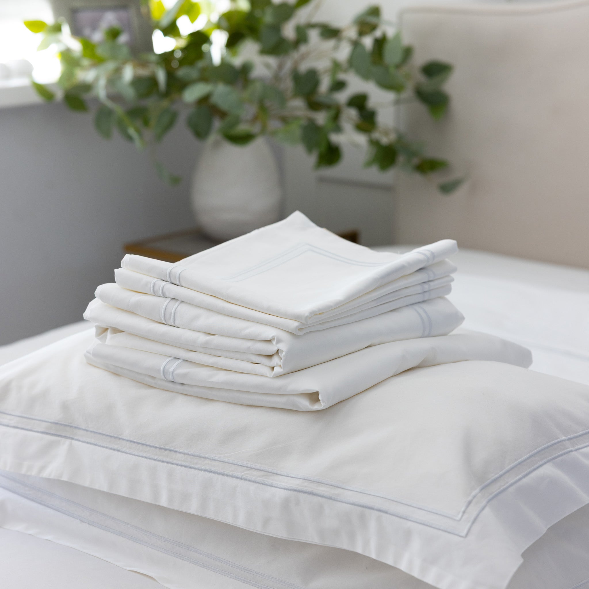 Introducing our first bedding collection by My Secret Sleep. Luxuriously designed with smooth and soft, pure white cotton sateen, in 600 thread count, designed for comfort, for the ultimate nights sleep. Our deep fitted sheet has an elasticated edge to fit snuggly around your mattress. Deep Fitted Sheet Dimensions:  Single: W90cm x L190cm x D34cm  Double: W140cm x L190cm x D34cm